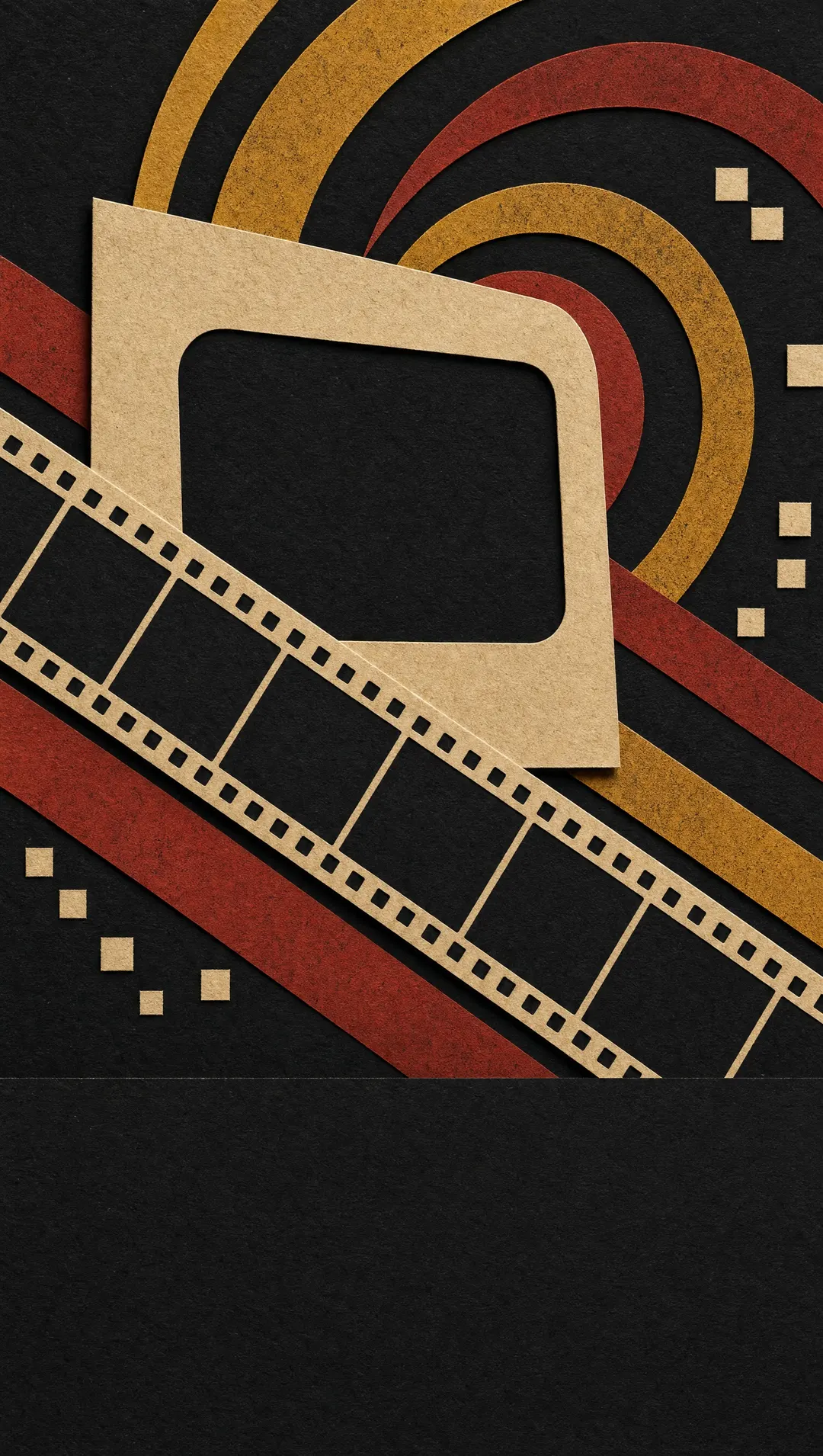 A film frame, cut from paper
